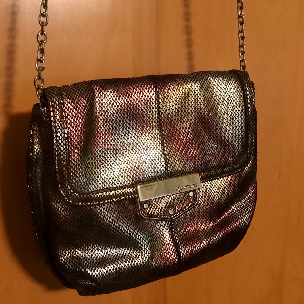 B. Makowsky metallic crossbody bag